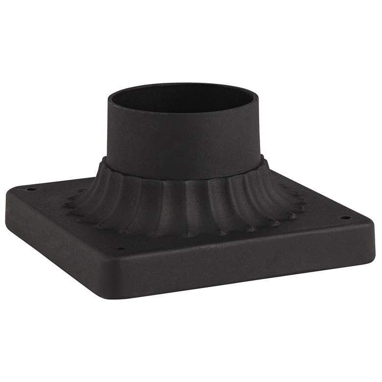 Image 4 Moray Bay 17 inch High Black 3-Light Post Light with Pier Mount Adapter more views