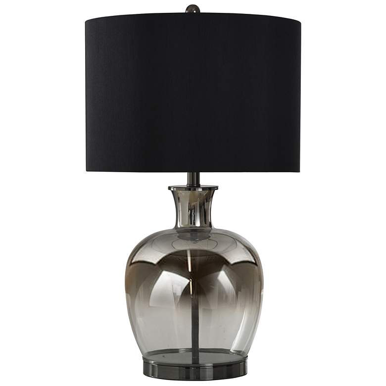 Image 1 Mordichai 27.25" High Chrome Ombre Glass Table Lamp With Black Shade