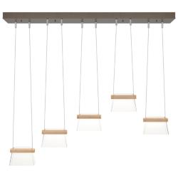 More Cowbell LED Pendant - Bronze - Maple Wood - Clear