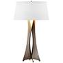 Moreau 33.4" High Tall Bronze Table Lamp With Natural Anna Shade