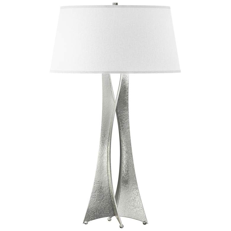 Image 1 Moreau 33.4 inch High Tall Sterling Table Lamp With Flax Shade