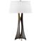 Moreau 33.4"H Tall Oil Rubbed Bronze Table Lamp w/ Natural Anna Shade