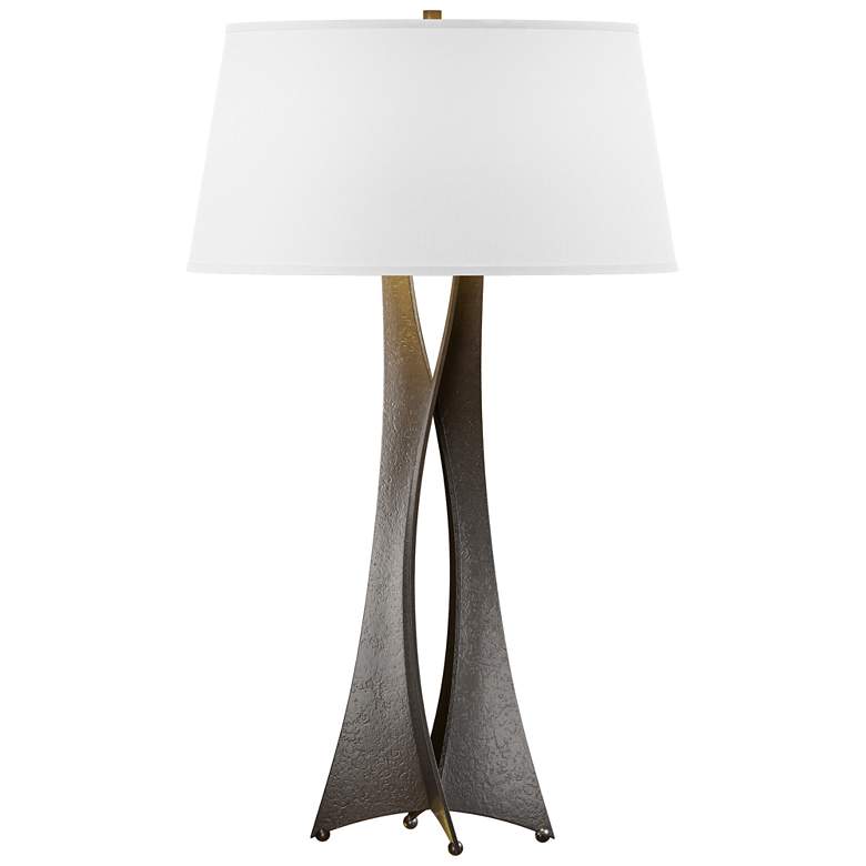 Image 1 Moreau 33.4 inchH Tall Oil Rubbed Bronze Table Lamp w/ Natural Anna Shade