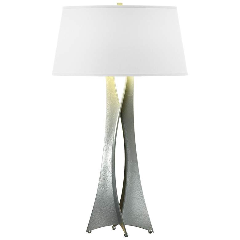 Image 1 Moreau 33.4"H Tall Vintage Platinum Table Lamp w/ Natural Anna Shade