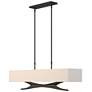 Moreau 42" Wide Black Pendant With Flax Shade
