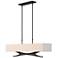Moreau 42" Wide Black Pendant With Flax Shade