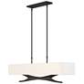 Moreau 42" Wide Black Pendant With Natural Anna Shade