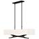 Moreau 42" Wide Black Pendant With Natural Anna Shade