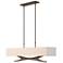 Moreau 42" Wide Bronze Pendant With Flax Shade