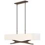 Moreau 42" Wide Bronze Pendant With Natural Anna Shade