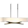 2_Moreau 42" Wide Dark Smoke Pendant With Natural Anna Shade