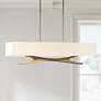 1_Moreau 42" Wide Dark Smoke Pendant With Natural Anna Shade