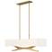 Moreau 42" Wide Modern Brass Pendant With Natural Anna Shade
