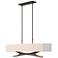 Moreau 42" Wide Oil Rubbed Bronze Pendant With Flax Shade