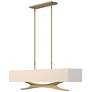 Moreau 42" Wide Soft Gold Standard Pendant With Flax Shade