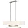 Moreau 42" Wide Vintage Platinum Pendant With Natural Anna Shade