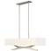 Moreau 42" Wide Vintage Platinum Pendant With Natural Anna Shade
