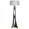 Moreau 62.6" High Bronze Floor Lamp With Natural Anna Shade
