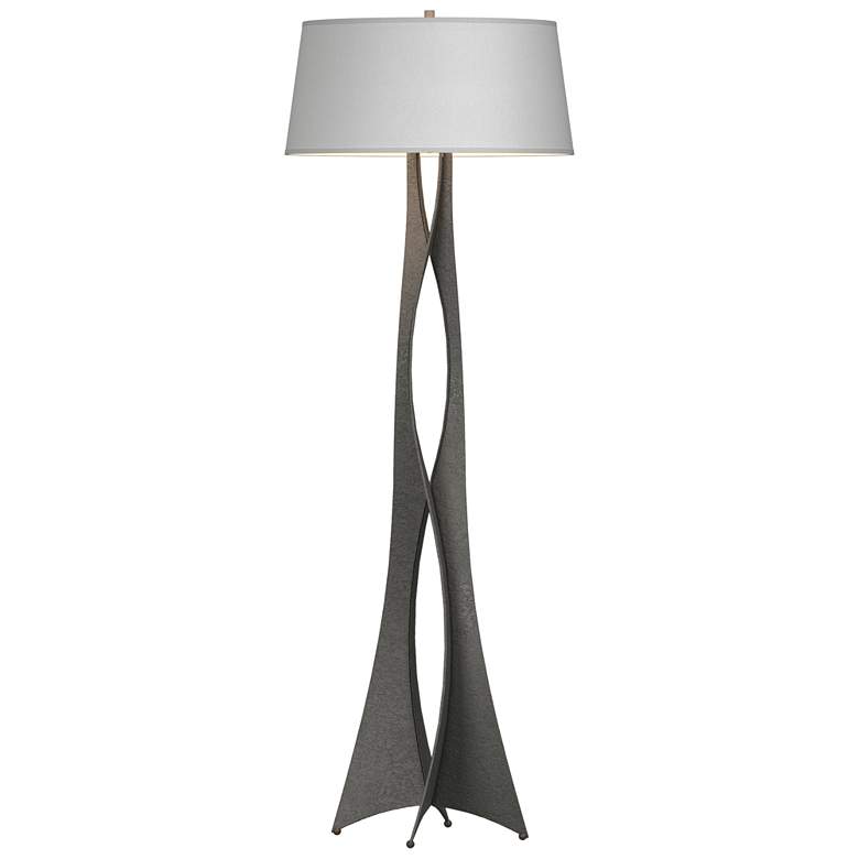 Image 1 Moreau 62.6 inch High Natural Iron Floor Lamp With Natural Anna Shade
