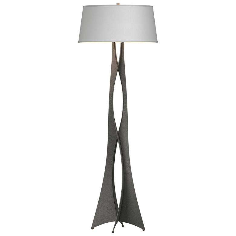 Image 1 Moreau 62.6" High Natural Iron Floor Lamp With Natural Anna Shade