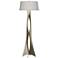 Moreau 62.6" High Soft Gold Floor Lamp With Flax Shade