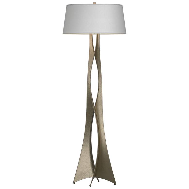 Image 1 Moreau 62.6 inch High Soft Gold Floor Lamp With Natural Anna Shade