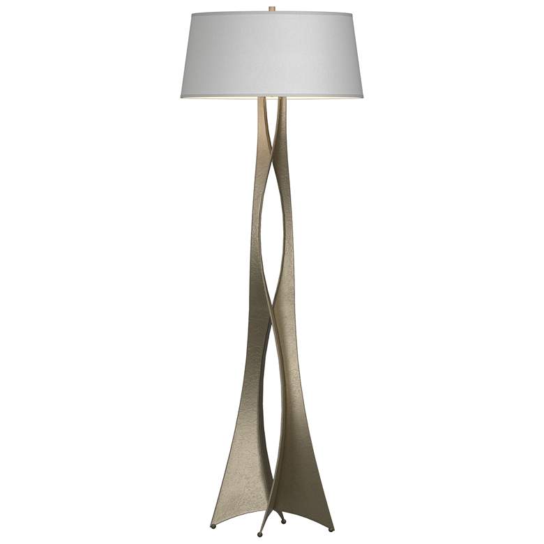 Image 1 Moreau 62.6" High Soft Gold Floor Lamp With Natural Anna Shade