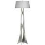 Moreau 62.6" High Sterling Floor Lamp With Natural Anna Shade
