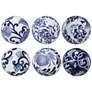 Morehead Blue and White Decorative Orbs Set of 6