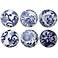 Morehead Blue and White Decorative Orbs Set of 6