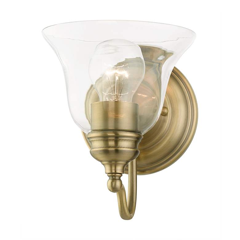 Image 3 Moreland 1 Light Antique Brass Vanity Sconce more views