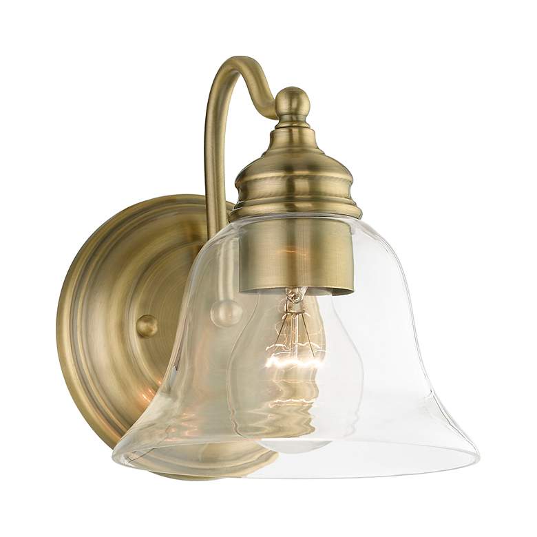 Image 4 Moreland 1 Light Antique Brass Vanity Sconce more views
