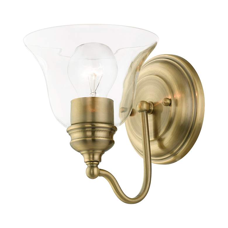 Image 5 Moreland 1 Light Antique Brass Vanity Sconce more views