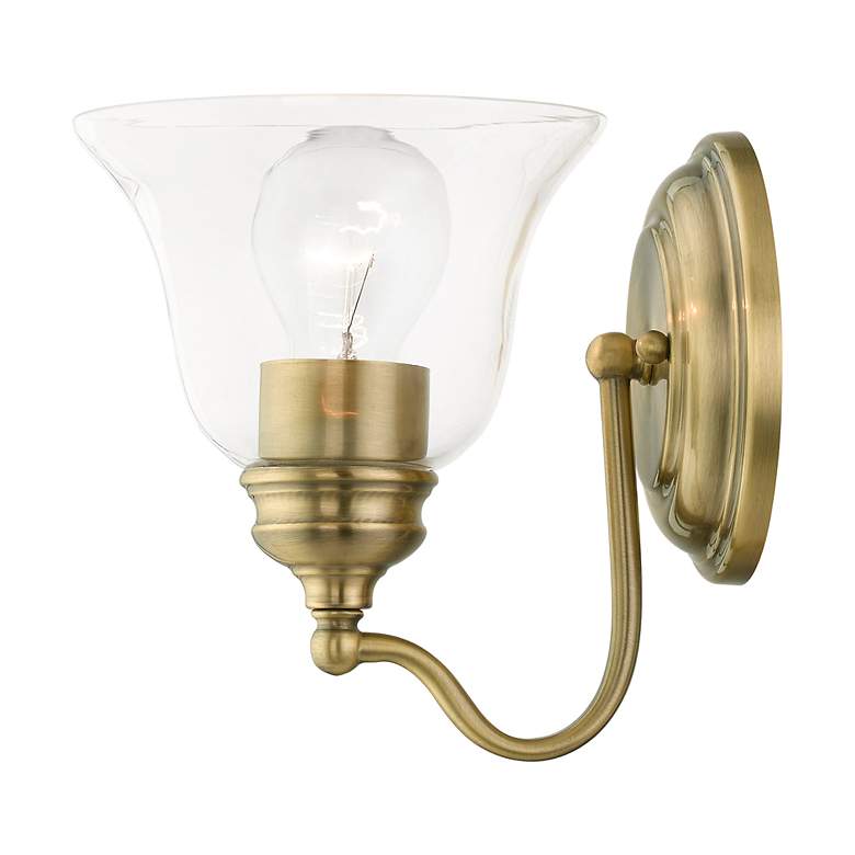 Image 7 Moreland 1 Light Antique Brass Vanity Sconce more views