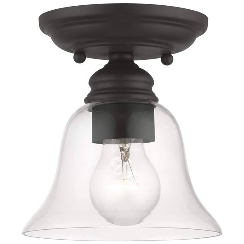 Image 1 Moreland 1 Light Black Small Semi-Flush