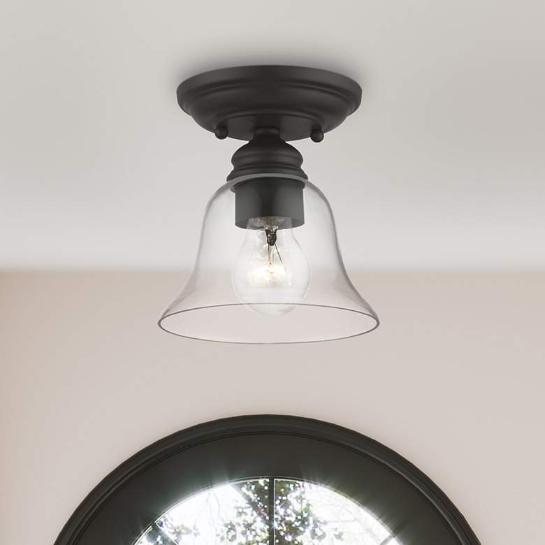 Image 1 Moreland 1 Light Black Small Semi-Flush