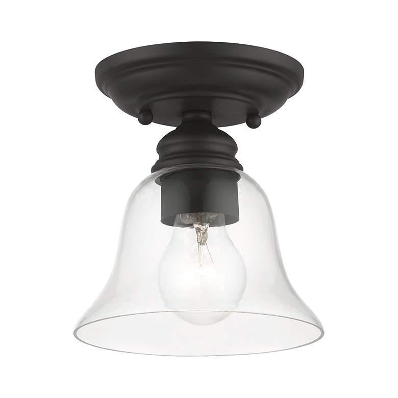 Image 3 Moreland 1 Light Black Small Semi-Flush more views