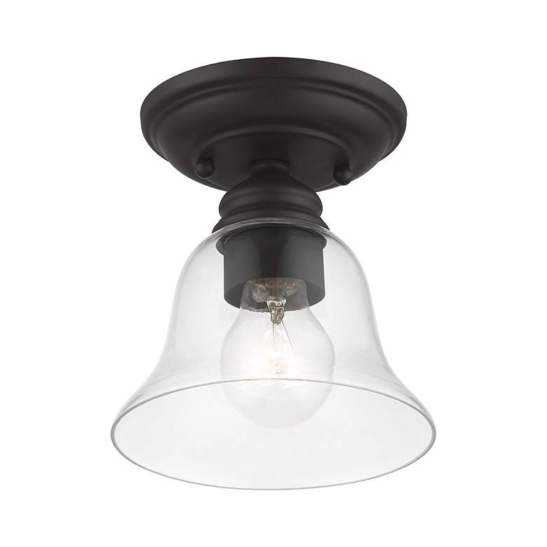 Image 4 Moreland 1 Light Black Small Semi-Flush more views
