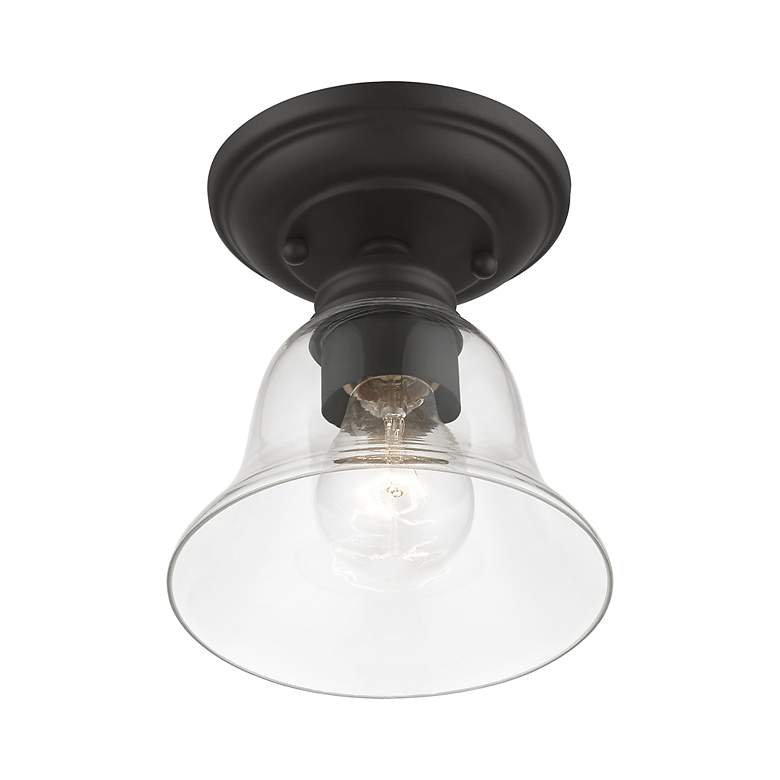 Image 5 Moreland 1 Light Black Small Semi-Flush more views