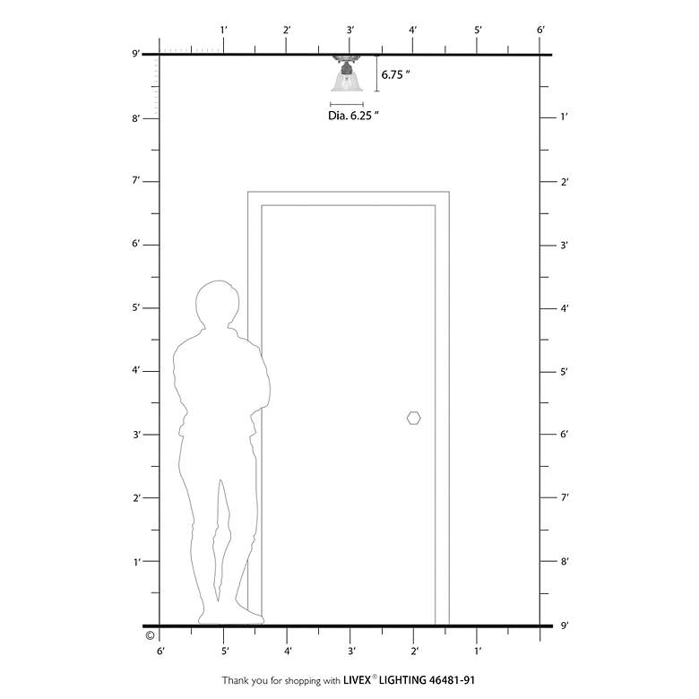 Image 7 Moreland 1 Light Brushed Nickel Small Semi-Flush more views