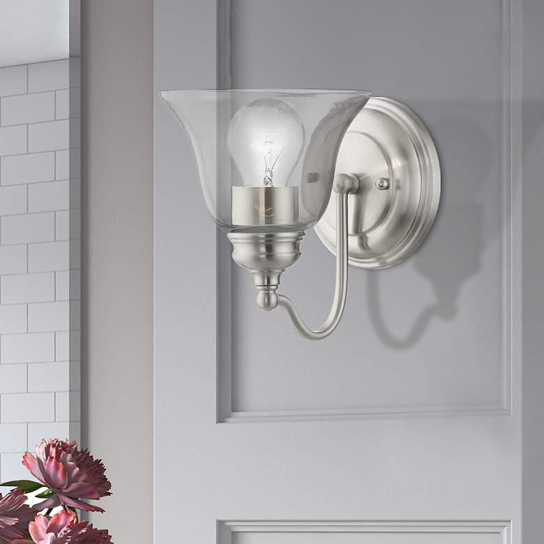 Image 1 Moreland 1 Light Brushed Nickel Vanity Sconce