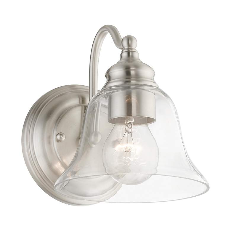 Image 4 Moreland 1 Light Brushed Nickel Vanity Sconce more views