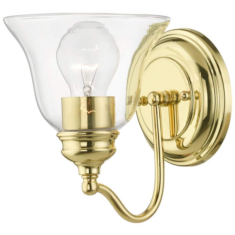 Image 1 Moreland 1 Light Polished Brass Vanity Sconce