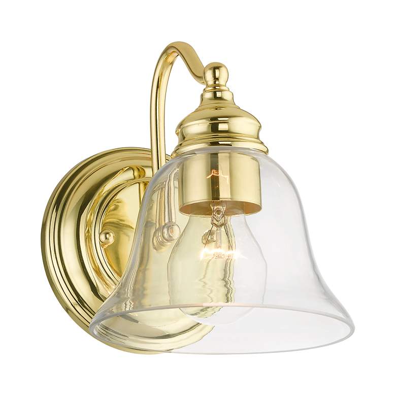 Image 4 Moreland 1 Light Polished Brass Vanity Sconce more views