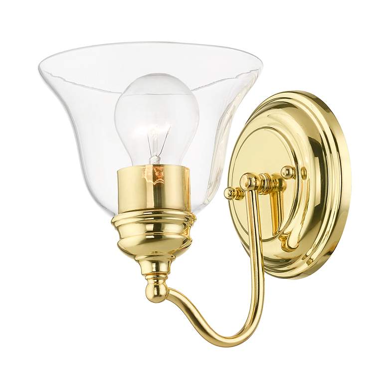 Image 5 Moreland 1 Light Polished Brass Vanity Sconce more views