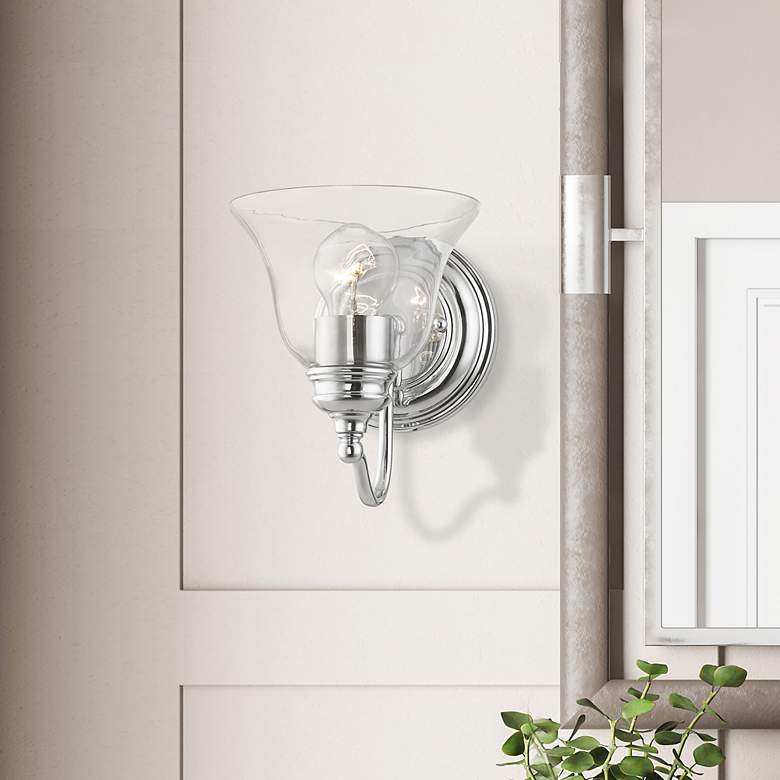 Image 1 Moreland 1 Light Polished Chrome Vanity Sconce