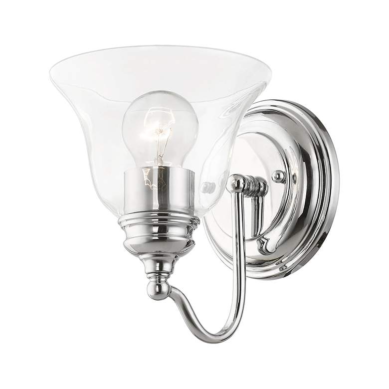Image 5 Moreland 1 Light Polished Chrome Vanity Sconce more views