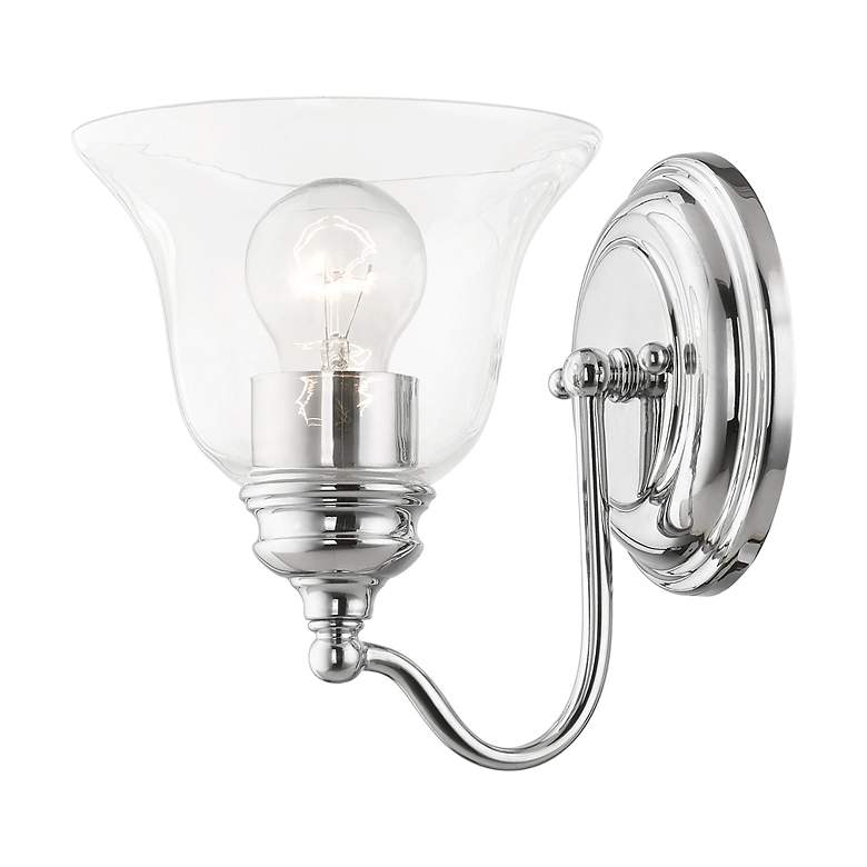 Image 6 Moreland 1 Light Polished Chrome Vanity Sconce more views