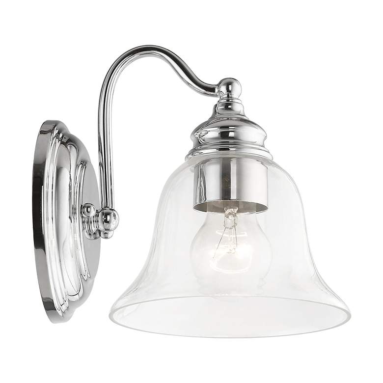 Image 7 Moreland 1 Light Polished Chrome Vanity Sconce more views