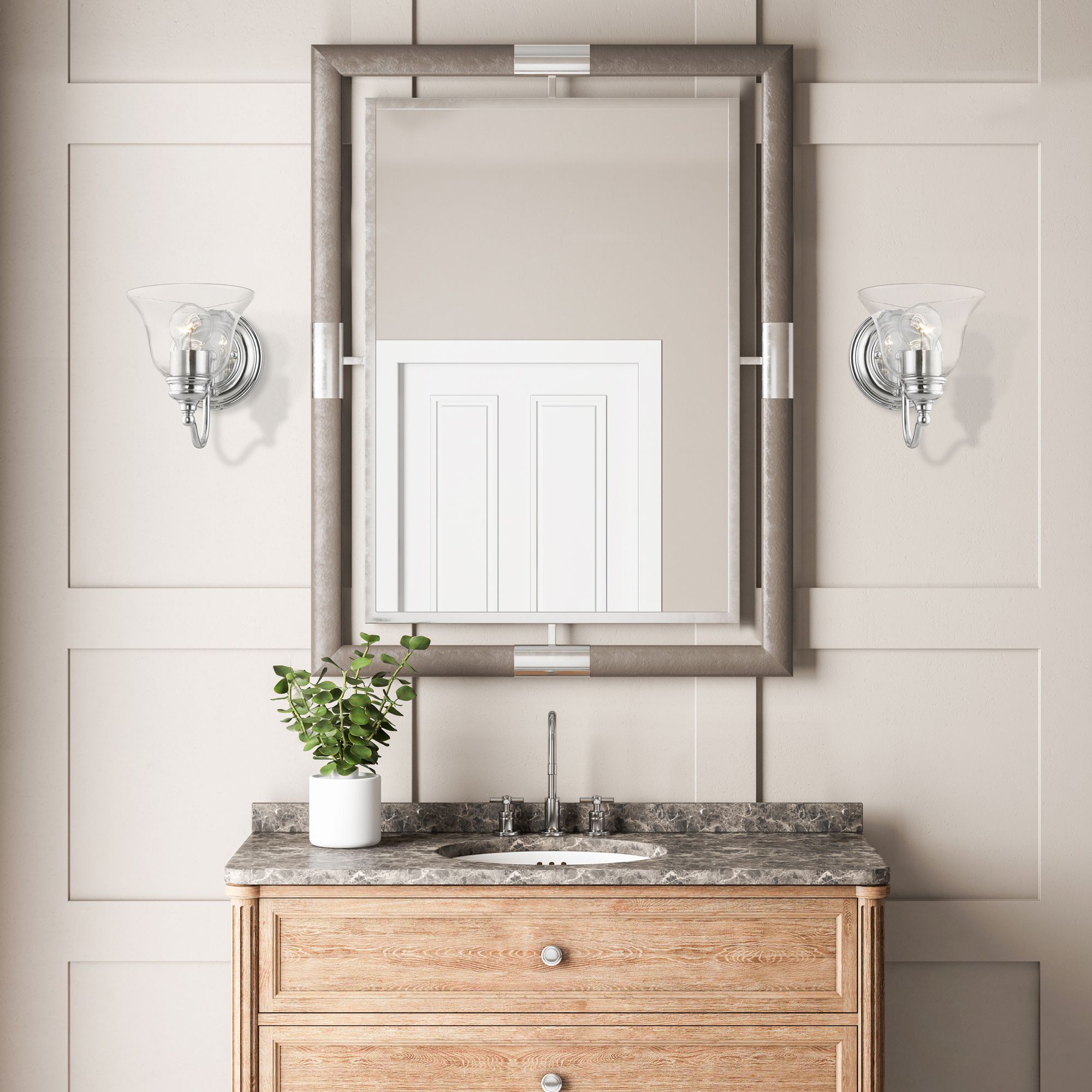 Moreland 1 Light Polished Chrome Vanity Sconce